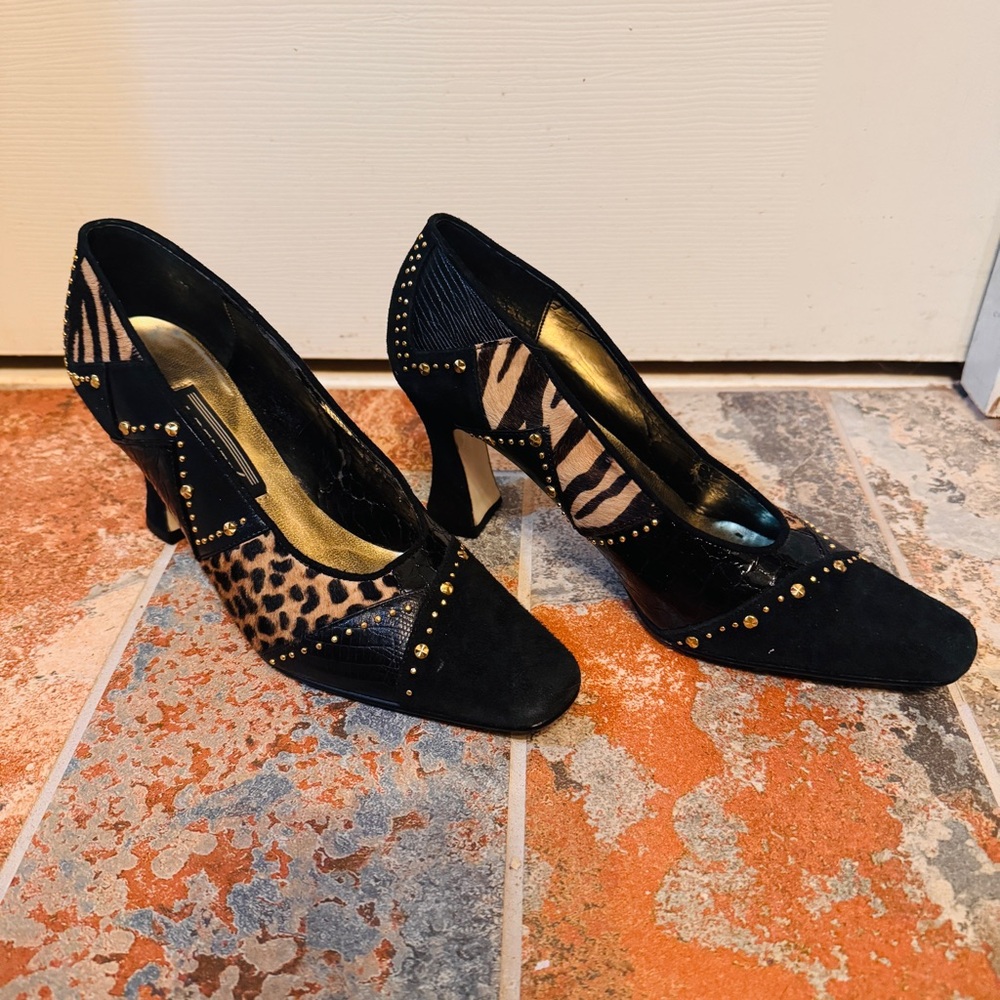 J.Renee Black and Animal Print Studded Heels!